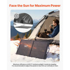 100W Foldable Solar Panel, 24% High - Efficiency Portable Monocrystalline Solar Panel Charger with MC4 Output, USB - A, Type - C & DC Ports, IP65 Waterproof for Power Stations, Camping, Hiking Trips - Xdatou | Rechargeable Lifepo4 Batteries Voltage Converters Inverter