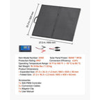 100W Foldable Solar Panel with 30A PWM Controller, 24% Efficiency, IP67 Waterproof with MC4 Output for Camping, Hiking, RV Trips - Xdatou | Rechargeable Lifepo4 Batteries Voltage Converters Inverter