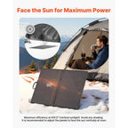 100W Foldable Solar Panel with 30A PWM Controller, 24% Efficiency, IP67 Waterproof with MC4 Output for Camping, Hiking, RV Trips - Xdatou | Rechargeable Lifepo4 Batteries Voltage Converters Inverter