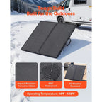 100W Foldable Solar Panel with 30A PWM Controller, 24% Efficiency, IP67 Waterproof with MC4 Output for Camping, Hiking, RV Trips - Xdatou | Rechargeable Lifepo4 Batteries Voltage Converters Inverter