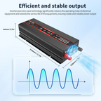 DATOUBOSS 12V 100Ah LiFePO4 Battery with 100A BMS and 1200W Pure Sine Wave Inverter 12V to 230V, 2500W Peak Power, USB, LED Display, EU Socket for RV, Home Backup and Outdoor Camping