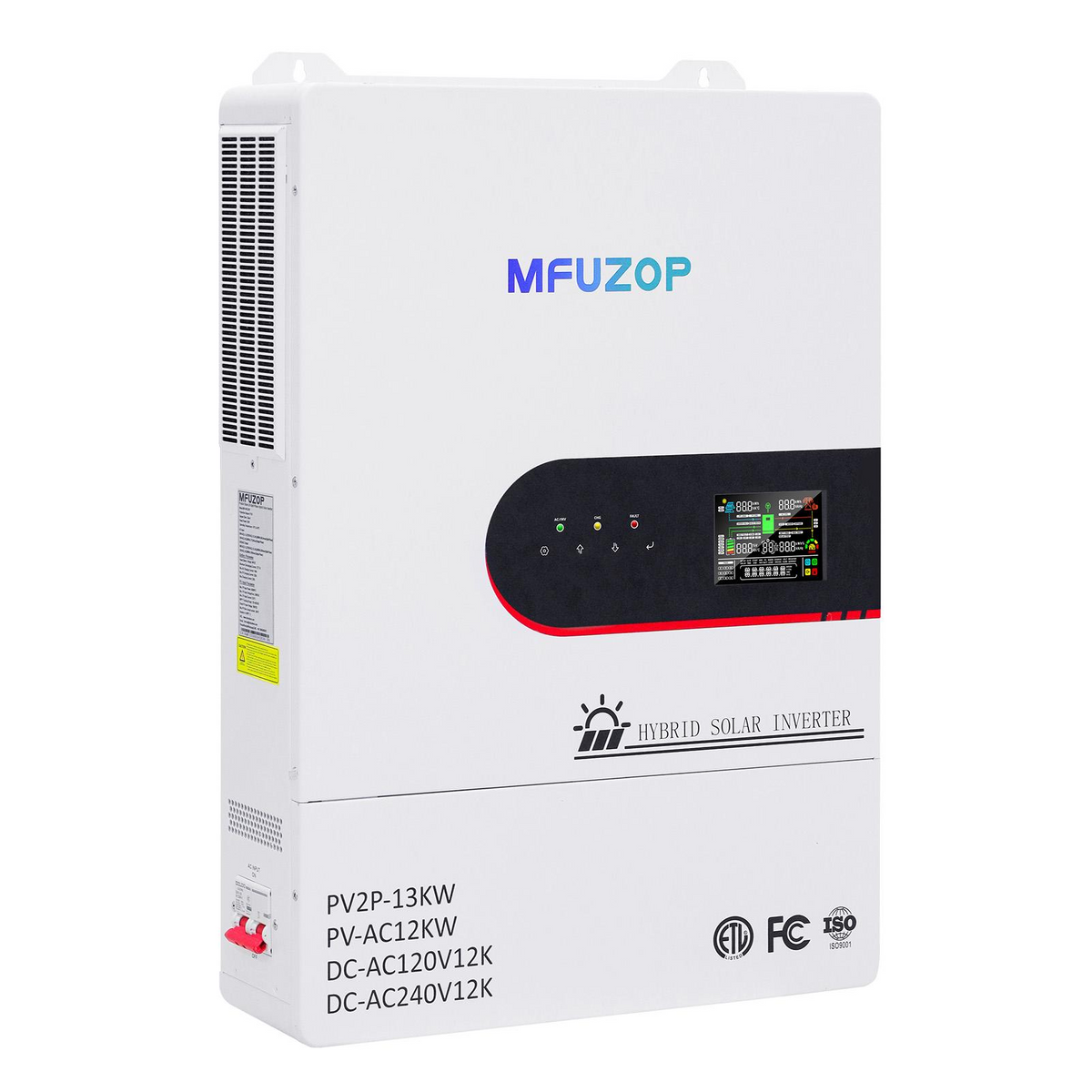 MFUZOP 12KW 48V Hybrid Inverter,Single Phase 120V & Split Phase 240V Output, for Solar Systems(Compatible with WiFi 06) Main image