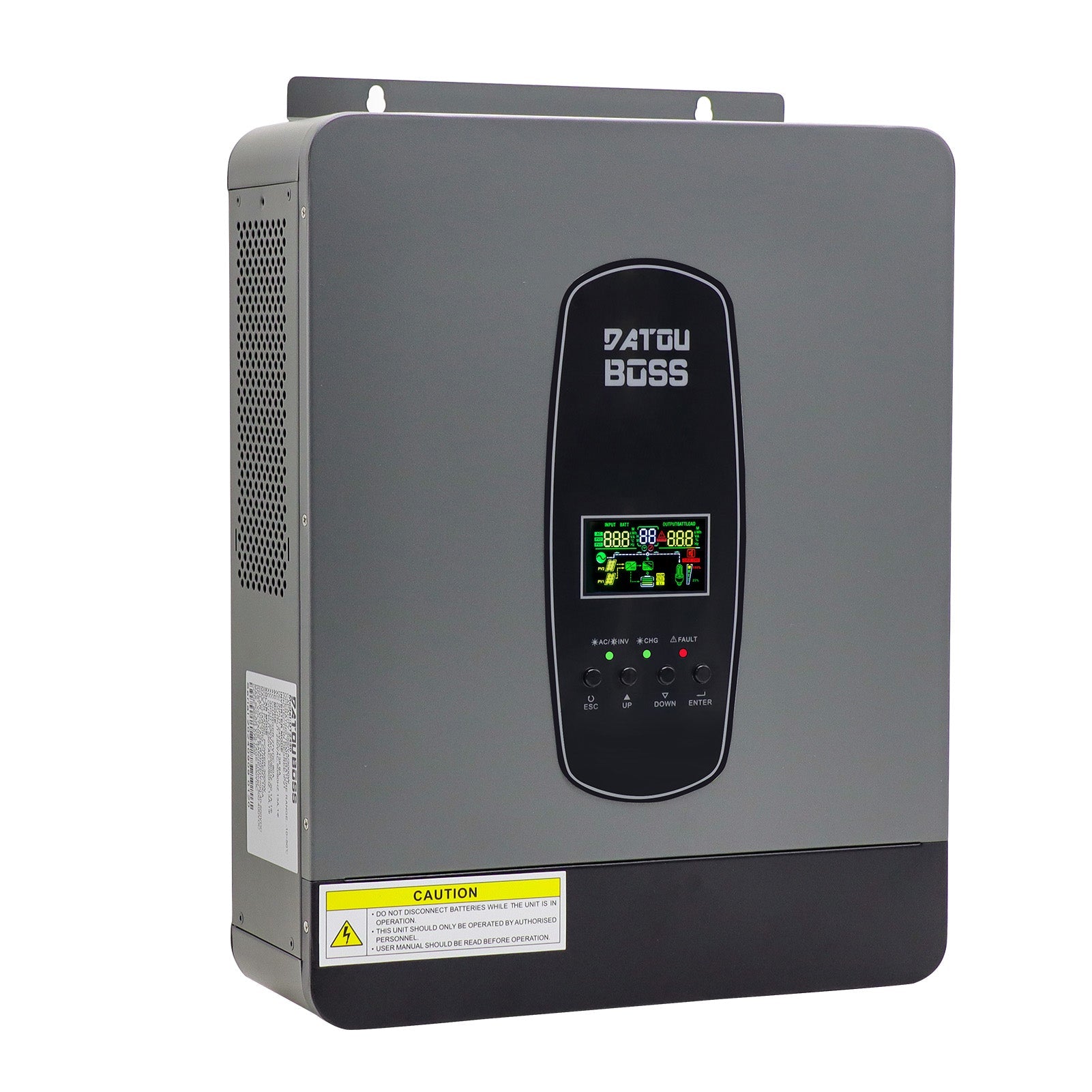 DATOUBOSS 3000W Hybrid Inverter 24V, Hybrid Solar Inverter 24V Pure Sine Wave 24V DC to 220/230V AC, BMS Protection System, with 100A MPPT for Lead Acid and Lithium Batteries(Compatible with WiFi 04) Main image