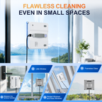DATOUBOSS Smart Window Cleaning Robot with App & Remote Control, 200ml Water Tank, Powerful Suction, AI Navigation, Ultrasonic Dual Spray System for Glass, Mirrors & Tiles
