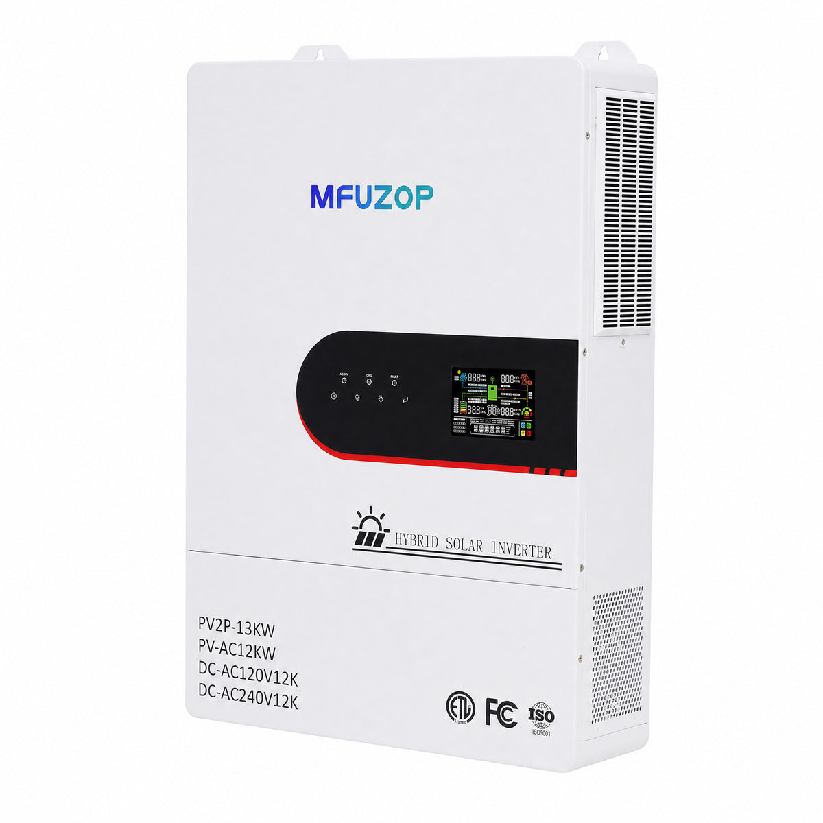 MFUZOP 12KW 48V Hybrid Inverter,Single Phase 120V & Split Phase 240V Output, for Solar Systems(Compatible with WiFi 06) Main image