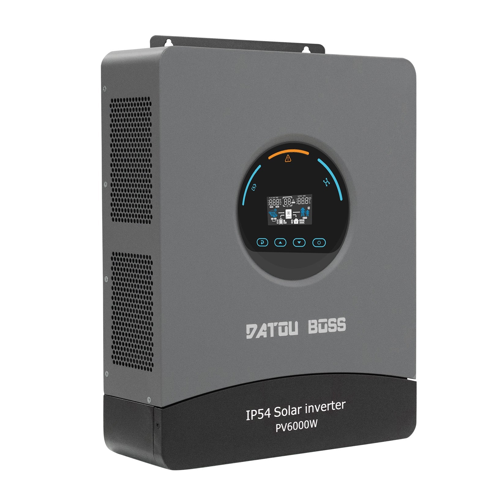 DATOUBOSS 6000W Solar Hybrid Inverter 48VDC to 230VAC, Pure Sine Wave Inverter with 120A MPPT, 8500W Photovoltaic Input, Supports Battery-Free Operation, BMS Protection System, for 48V Lithium Batteries, Dust & Water-Resistant Main image