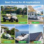 48V 100Ah LiFePO4 Battery & 5500W Hybrid Inverter Combo Kit, 48V to 110V, 120A MPPT controller, 5.12Kwh for Solar Energy Storage, RV, and Home Power Systems - Xdatou | Rechargeable Lifepo4 Batteries Voltage Converters Inverter