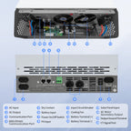 DATOUBOSS hybrid inverter 5500W, 48V to 110V, 120A MPPT, off-grid, and hybrid modes, 50Hz/60Hz, for solar system