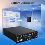 DATOUBOSS 51.2V 100Ah LiFePO4 battery with 200A BMS, designed for 6000+ deep cycle use. for solar system energy systems.
