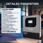 DATOUBOSS 6200W Solar Hybrid Inverter 48VDC to 230VAC, Pure Sine Wave Inverter with 120A MPPT, 8500W Photovoltaic Input, Supports Battery-Free Operation, BMS Protection System, for 48V Lithium Batteries, Dust and Water-Resistant(Compatible with WiFi 04)