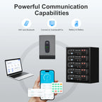 DATOUBOSS 51.2V 100Ah LiFePO4 Battery with 200A BMS + 11KW 48V Hybrid Inverter with 150A MPPT for Solar Energy Storage, RV, and Home Power Systems