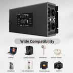 DATOUBOSS 2000W Pure Sine Wave Inverter, 24V to 230V AC Voltage Converter, Peak Power 4000W with Remote Control 2 EU Sockets, 3 USB, 1 Type-C Converter Voltage Converter for Car, Motorhome