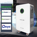 DATOUBOSS 48V 5000W Hybrid Inverter + 102Ah LiFePO4 Battery Portable Power Supply with LCD Touch Screen, Detachable, and Wheels, suitable for large-capacity solar energy storage systems/RVs/home energy storage systems