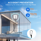 DATOUBOSS Smart Window Cleaning Robot with App & Remote Control, 200ml Water Tank, Powerful Suction, AI Navigation, Ultrasonic Dual Spray System for Glass, Mirrors & Tiles