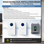GRNPVRE 51.2V 100Ah LiFePO4 Wall-Mounted Battery, 5.12kWh, 100A BMS, for Home Energy Storage