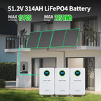 DATOUBOSS 48V 314Ah LiFePO4 Battery with 200A BMS + 48V 11KW Hybrid Inverter with 150A MPPT + WiFi Module for High-Capacity Solar Storage, RV, and Home Energy Systems