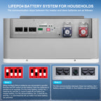 GRNPVRE 51.2V 100Ah LiFePO4 Wall-Mounted Battery, 5.12kWh, 100A BMS, for Home Energy Storage