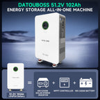 DATOUBOSS 48V 5000W Hybrid Inverter + 102Ah LiFePO4 Battery Portable Power Supply with LCD Touch Screen, Detachable, and Wheels, suitable for large-capacity solar energy storage systems/RVs/home energy storage systems