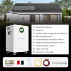 DATOUBOSS 48V 6200W Hybrid Inverter + 628Ah LiFePO4 Battery Portable Power Supply with LCD Touch Screen, Detachable, and Wheels, suitable for large-capacity solar energy storage systems/RVs/home energy storage systems