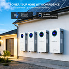 GRNPVRE 51.2V 100Ah LiFePO4 Wall-Mounted Battery, 5.12kWh, 100A BMS, for Home Energy Storage