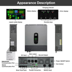 DATOUBOSS 11KW 48V Hybrid Solar Inverter for on/off-grid use