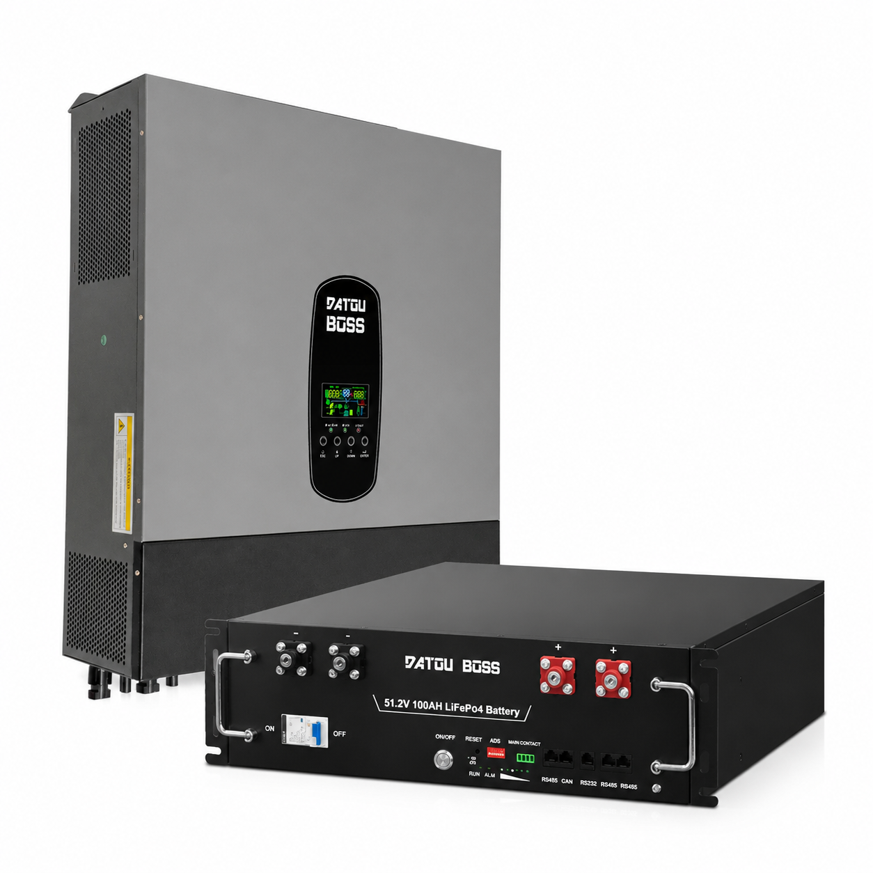 DATOUBOSS 11kW 48V Hybrid Inverter + 48v 100Ah LiFePO4 Rack Battery Kit, for Energy Storage Systems Główne zdjęcie produktu