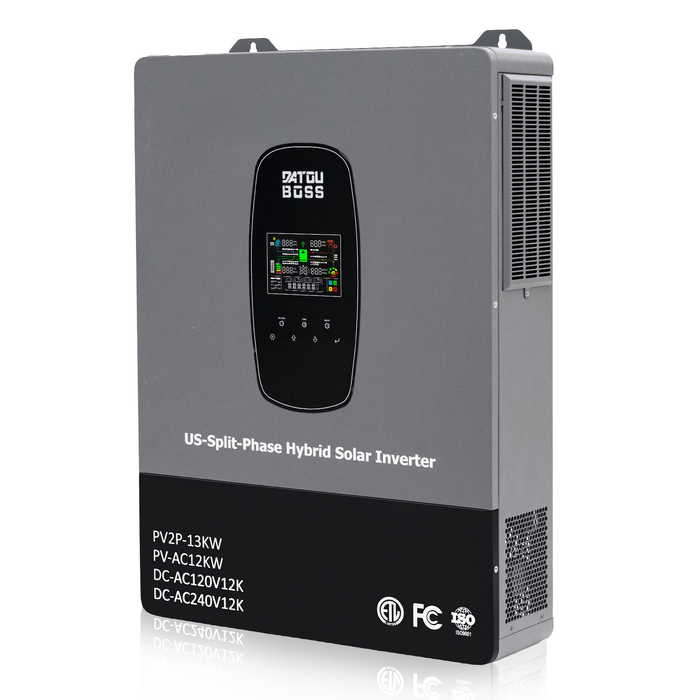 DATOUBOSS 12KW 48V Hybrid Inverter,Single Phase 120V & Split Phase 240V Output, for Solar Systems(Compatible with WiFi 06)
