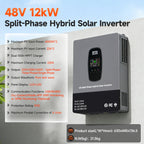 DATOUBOSS 48V 11KW Hybrid Inverter. battery-free operation, BMS protection, and 150A MPPT, for RVs and off-grid living.