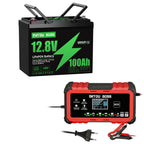 DATOUBOSS 12V 100Ah LiFePO4 Battery with 100A BMS. 6000+ Cycle, providing reliable deep cycle energy storage.