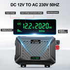 DATOUBOSS 12V 300Ah LiFePO4 Lithium Battery with 200A BMS + 2000W Pure Sine Wave Inverter 12V to 230V AC, 4000W Peak, Intelligent Protection, LCD Display, Dual EU Sockets, Solar Deep Cycle Backup Power System for Camping, RV & Emergency Use - Xdatou | Rechargeable Lifepo4 Batteries Voltage Converters Inverter
