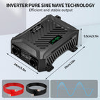 DATOUBOSS 12V 300Ah LiFePO4 Lithium Battery with 200A BMS + 2000W Pure Sine Wave Inverter 12V to 230V AC, 4000W Peak, Intelligent Protection, LCD Display, Dual EU Sockets, Solar Deep Cycle Backup Power System for Camping, RV & Emergency Use - Xdatou | Rechargeable Lifepo4 Batteries Voltage Converters Inverter