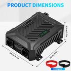 DATOUBOSS 12V/24V to 230V AC Converter 1500W/3000W Pure Sine Wave Inverter, Peak Power 3000W/6000W, with Intelligent Detection System & LCD Display & 2 EU Socket - Xdatou | Rechargeable Lifepo4 Batteries Voltage Converters Inverter