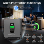 DATOUBOSS 12VDC–230VAC 1800W 1.28kWh 100Ah Power System Kit Hybrid Inverter with Built - in MPPT Controller & 12V 100Ah LiFePO4 Battery (EVE Cells) Smart BMS Protection High Efficiency for Home Energy Storage RV Outdoor Off - Grid Cabin Backup Power Kit - Xdatou | Rechargeable Lifepo4 Batteries Voltage Converters Inverter