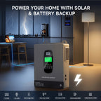 DATOUBOSS 1800W 12V Hybrid Solar Inverter, 110/120V AC Output, 150A MPPT, Battery-Free Solar Inverter with BMS Protection for RV & Home Backup(Compatible with WiFi 06) - Xdatou