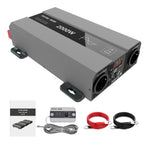 DATOUBOSS 2000W Pure Sine Wave Inverter with 4000W peak power. Features EU sockets, USB ports, for home, cars, and trucks.
