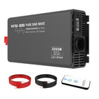 DATOUBOSS 2000W Pure Sine Wave Inverter, 24V to 230V, peak power 4000W. With remote control for RV home outdoor use.