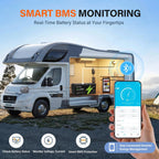DATOUBOSS 24V 324Ah LiFePO4 Battery | 200A Smart BMS | Bluetooth & Low-Temp Protection | 15000 Cycles for RV, Solar - Xdatou