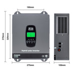 DATOUBOSS 24V 3.3kW 2.56kWh Solar Home Storage Backup Off Grid Kit 100Ah LiFePO4 (2x12V100Ah, EVE cells) + 3300W Hybrid Inverter, 150A MPPT, Pure Sine Wave, On Grid，24V DC to 220/230V AC, BMS Protection, for RV & Home Solar Systems. - Xdatou | Rechargeable Lifepo4 Batteries Voltage Converters Inverter