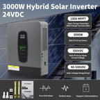 DATOUBOSS 24V 3kW 7.68kWh Solar Home Storage Backup Off Grid Kit 300Ah LiFePO4 (2x12V300Ah) + 3000W Hybrid Inverter 100A MPPT Pure Sine Wave, 200A BMS, for RV Solar Home System - Xdatou | Rechargeable Lifepo4 Batteries Voltage Converters Inverter