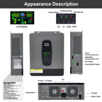 DATOUBOSS 24V 3kW 7.68kWh Solar Home Storage Backup Off Grid Kit 300Ah LiFePO4 (2x12V300Ah) + 3000W Hybrid Inverter 100A MPPT Pure Sine Wave, 200A BMS, for RV Solar Home System - Xdatou | Rechargeable Lifepo4 Batteries Voltage Converters Inverter