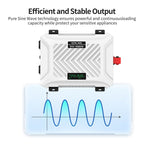 DATOUBOSS 3500W Pure Sine Wave Inverter 24V to 230V, AC Voltage Converter, Peak Power 7000W Peak Power, with Intelligent Detection System & LCD Display & 2 EU Socket - Xdatou | Rechargeable Lifepo4 Batteries Voltage Converters Inverter