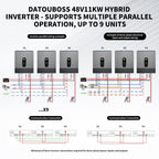 DATOUBOSS 48V 314Ah LiFePO4 Battery + 11KW Hybrid Inverter for Solar Systems - Xdatou | Rechargeable Lifepo4 Batteries Voltage Converters Inverter