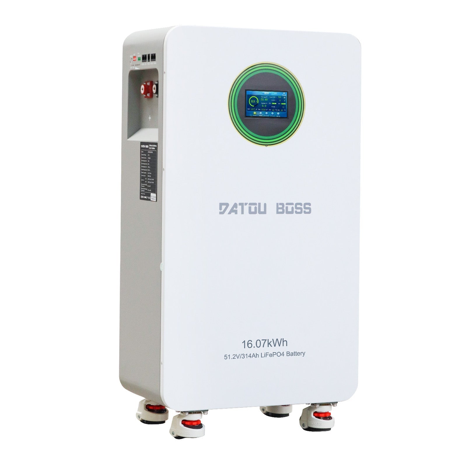 DATOUBOSS 48V 314Ah Lithium LiFePO4 Battery with 200A BMS Deep Cycle Battery for DIY RV Car Solar Home System