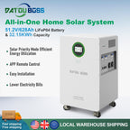 DATOUBOSS 48V 6200W Hybrid Inverter + 628Ah LiFePO4 Battery Portable Power Supply with LCD Touch Screen, Detachable, and Wheels, suitable for large - capacity solar energy storage systems/RVs/home energy storage systems - Xdatou | Rechargeable Lifepo4 Batteries Voltage Converters Inverter