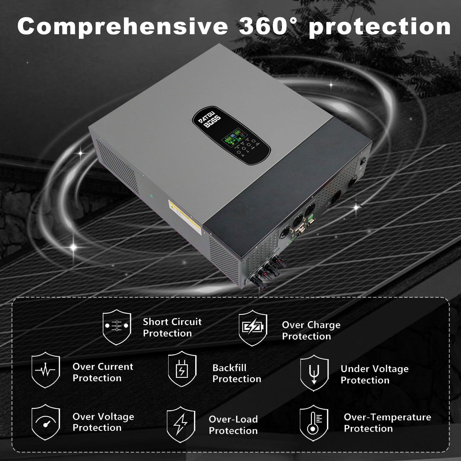 DATOUBOSS 51.2V 100Ah LiFePO4 Battery with 200A BMS + 11KW 48V Hybrid Inverter - Xdatou | Rechargeable Lifepo4 Batteries Voltage Converters Inverter