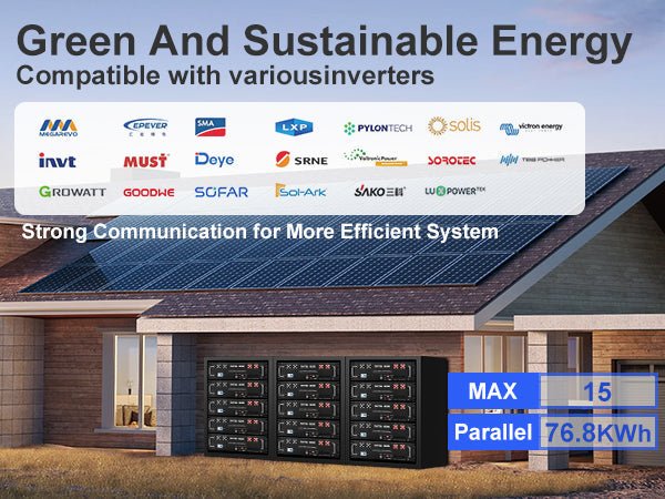 DATOUBOSS 51.2V 100Ah Lithium LiFePO4 Server Rack Battery with 200A BMS for DIY RV Car Home Solar System
