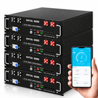 DATOUBOSS 51.2V 100Ah Rack Mount LiFePO4 Battery 5.12kWh, Grade A+ Cells, Bluetooth APP, BMS for RV & Solar Home System - Xdatou
