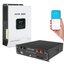 DATOUBOSS 51.2V 100Ah Rack Mount LiFePO4 Battery + 5500W 48V Hybrid Solar Inverter, 5.12kWh Home Energy Storage System with Grade A+ Cells, Bluetooth APP, BMS, 120A MPPT, 100V-120V Adjustable Output, 50Hz/60Hz for RV & Solar Home - Xdatou