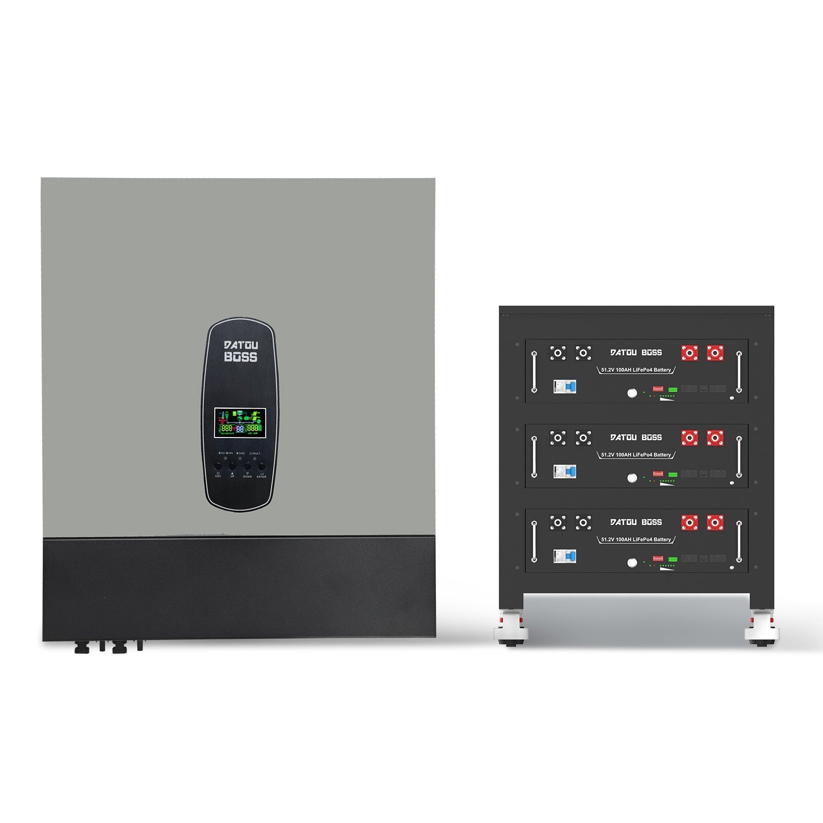 DATOUBOSS 51.2V 11kW 5.12kWh Solar Home Storage Backup Off Grid Kit 100Ah LiFePO4 + 11kW Hybrid Inverter 150A MPPT , 200A BMS, 27A PV Input£¬for Solar Energy Storage, RV, and Home Power Systems - Xdatou | Rechargeable Lifepo4 Batteries Voltage Converters Inverter