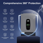 DATOUBOSS 6200W Hybrid Inverter 48VDC to 230VAC, 120A MPPT, 8500W PV Input, BMS Protection, Battery - Free Operation, 27A PV Input, Lightning Protection (Compatible with WiFi 04) - Xdatou | Rechargeable Lifepo4 Batteries Voltage Converters Inverter